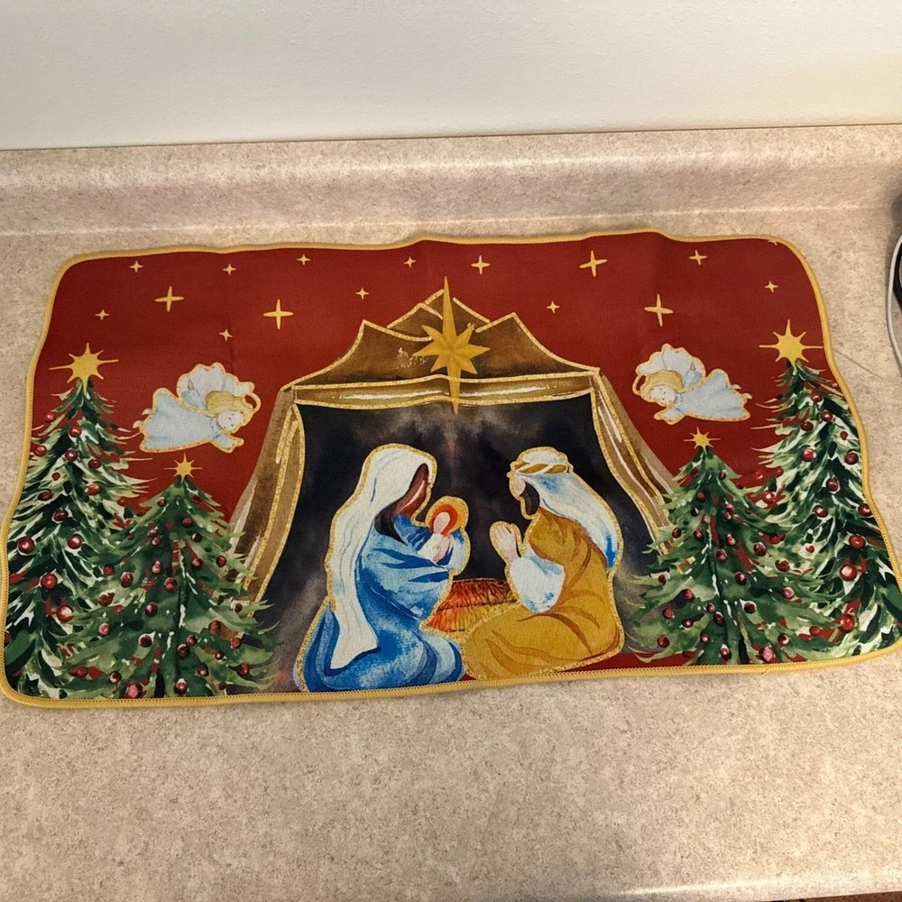 Religious Christmas‎ Doormat 28x16